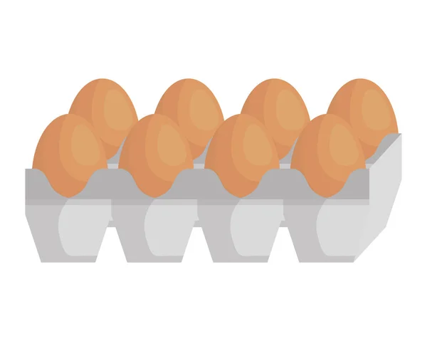 Αυγά συσκευασία υγιεινά τρόφιμα — Διανυσματικό Αρχείο