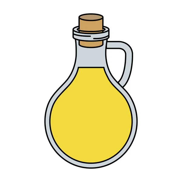 Bouteille d'huile d'olive alimentation saine — Image vectorielle
