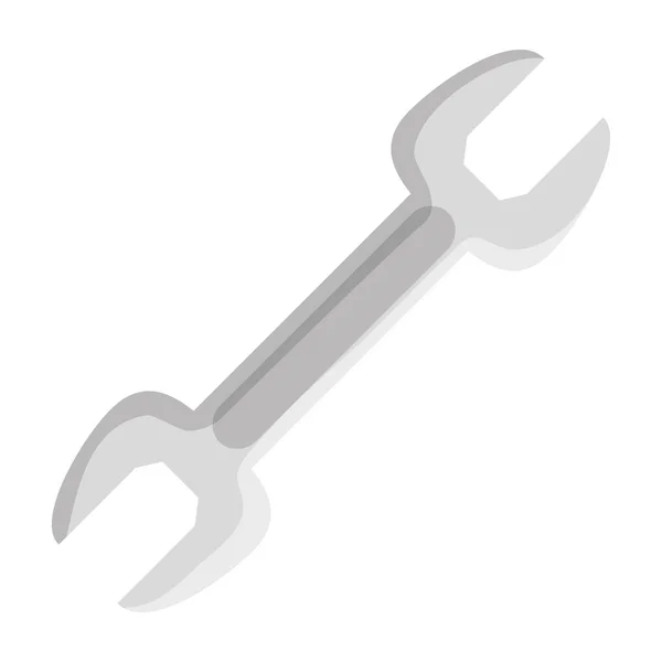 Schraubenschlüssel Metall Werkzeug isoliert Symbol — Stockvektor