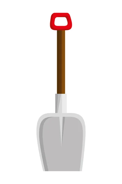 Shovel metal tool isolated icon — Stock Vector