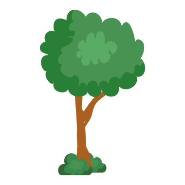 ağaç doğa bitkisi ikonu izole