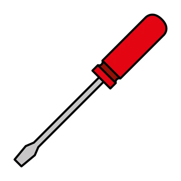Šroubovák kovový nástroj samostatná ikona — Stockový vektor