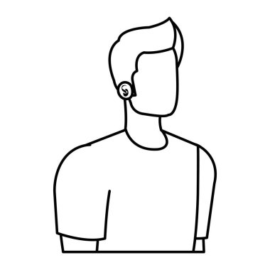 Genç adam avatar karakter simgesi