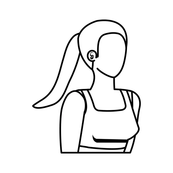 Персонаж молодой женщины аватара — стоковый вектор