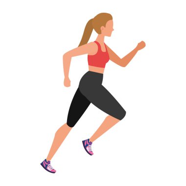 genç atletik kadın karakter çalışan