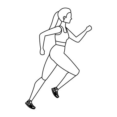 genç atletik kadın karakter çalışan