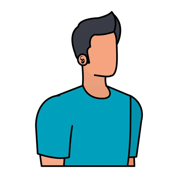 Ung mand avatar tegn ikon – Stock-vektor