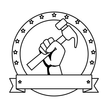 çekiç metal aracı ile el