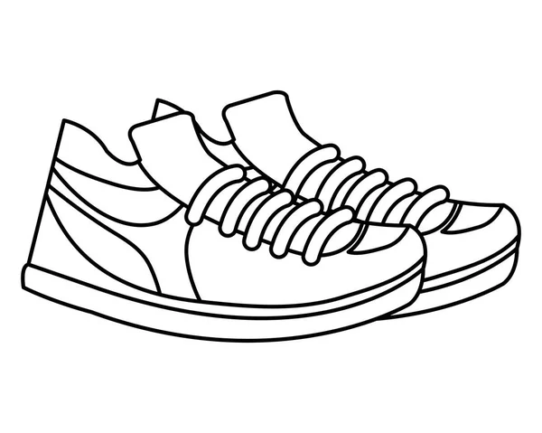 Scarpe sportive tennis calzature accessorio — Vettoriale Stock