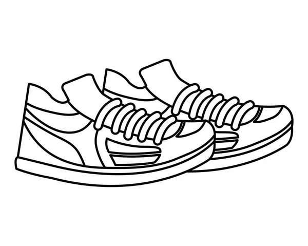 Tenis zapatos deportivos calzado accesorio — Vector de stock