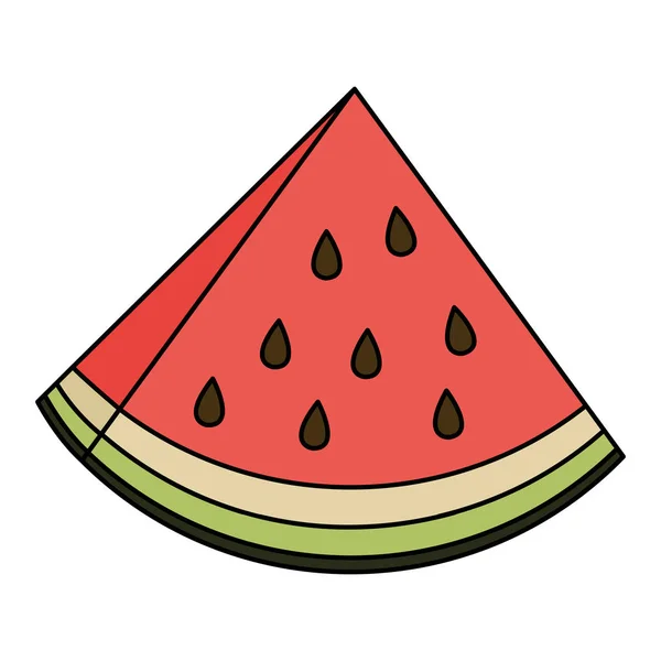 Fruta fresca melancia alimentos saudáveis — Vetor de Stock