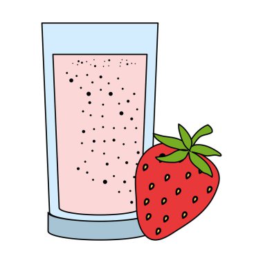 cam ile çilek suyu meyve