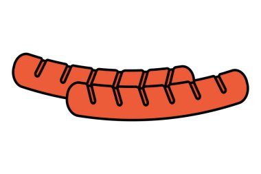 sosis ızgara barbekü lezzetli simgesi