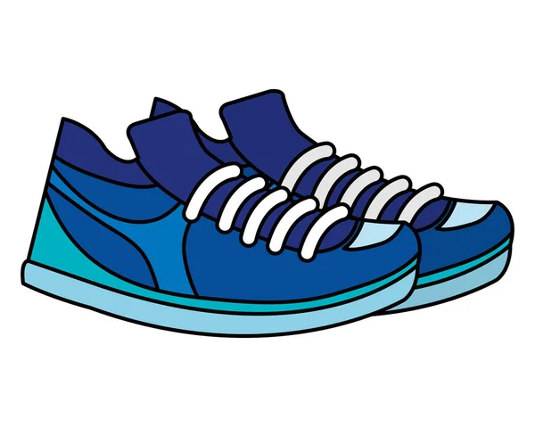 Tênis sapatos esporte calçado acessório — Vetor de Stock