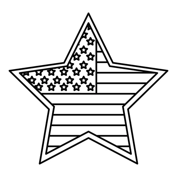 Gwiazda z flagą Stanów Zjednoczonych Ameryki — Wektor stockowy