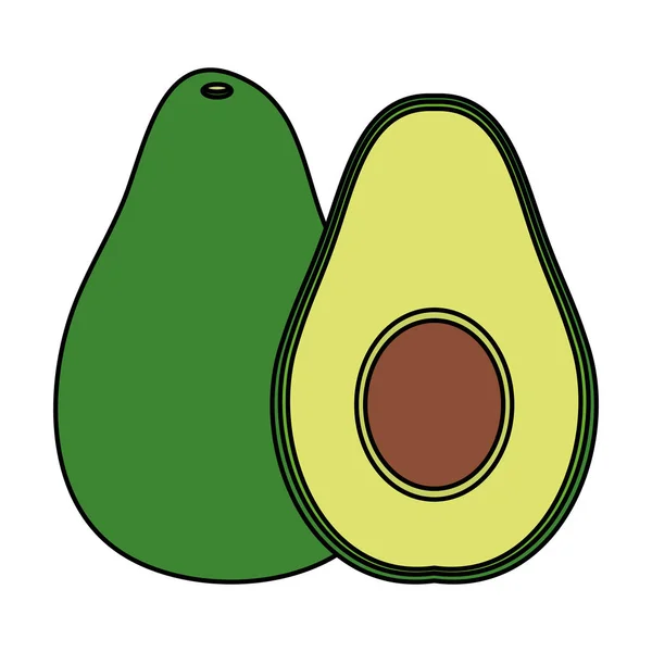 Avocat légume frais icône saine — Image vectorielle