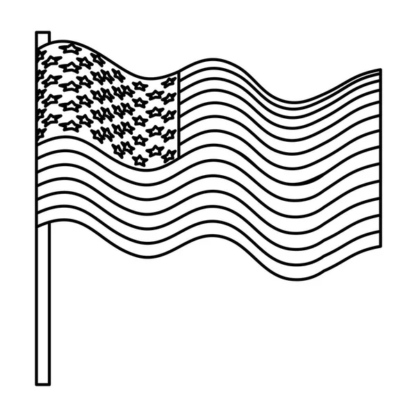 États-Unis d'Amérique drapeau — Image vectorielle