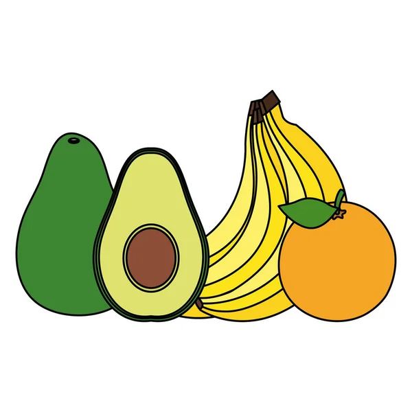 Taze sebze ve meyve sağlıklı gıda — Stok Vektör