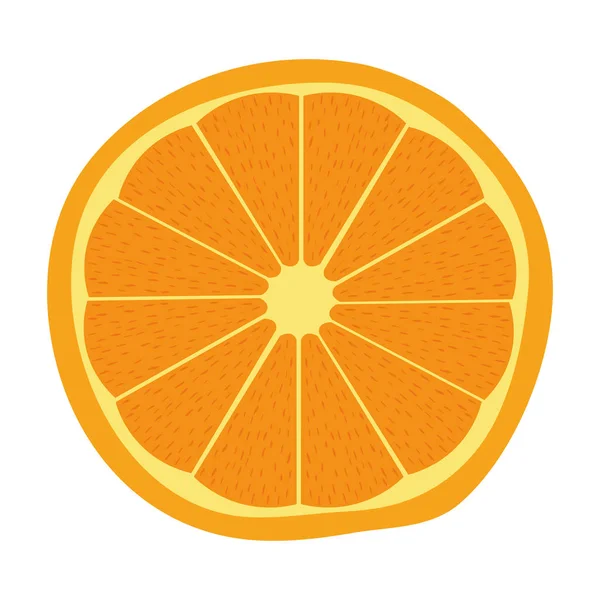 Medio naranja cítricos fresco icono — Vector de stock