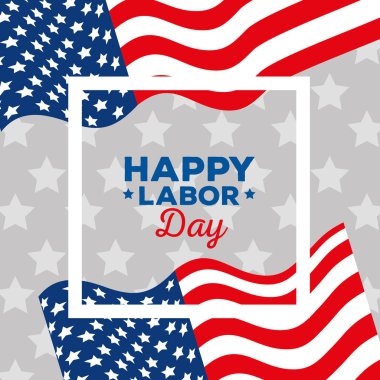 yıldız dekorasyon ile ABD bayrakları posteri