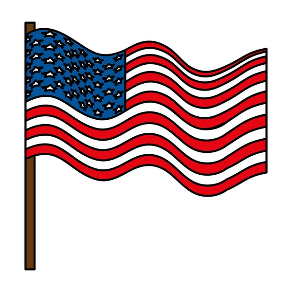 États-Unis d'Amérique drapeau — Image vectorielle