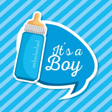 sohbet kabarcığı mesajı ile besleme şişesi