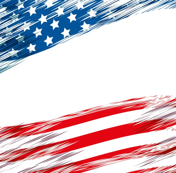 Соединённые Штаты Америки под флагом — стоковый вектор