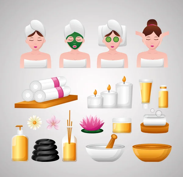 Terapia de tratamiento spa — Archivo Imágenes Vectoriales