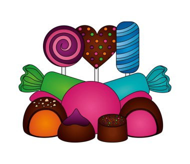 tatlı şekerler izole simgesi