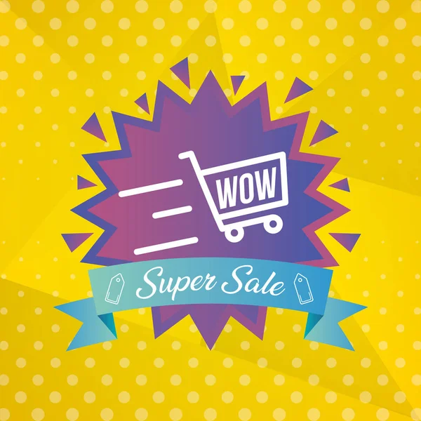 Super venta fuera — Vector de stock