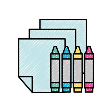 grafik tasarım boya kalemi ve sayfası araçları