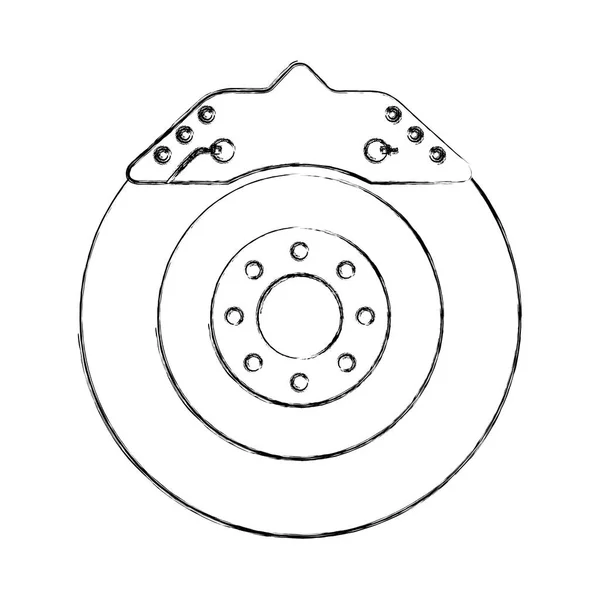 Bremsscheibenmotor Teil — Stockvektor