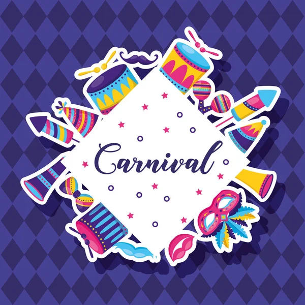Celebração festiva de carnaval — Vetor de Stock