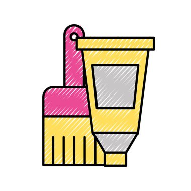 sanatsal tasarım renk tüp ve fırça