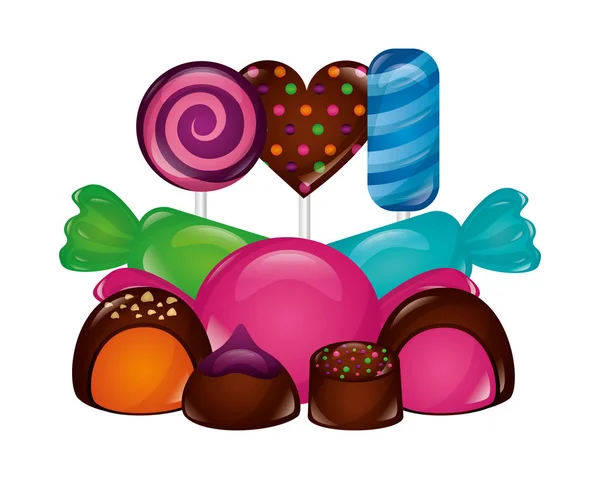 Солодкі цукерки ізольовані значок — стоковий вектор