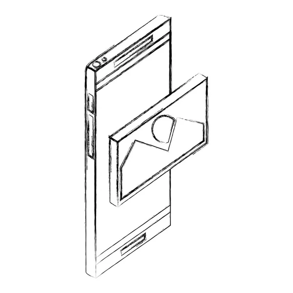 Smartphone foto galerij netwerkgegevens — Stockvector