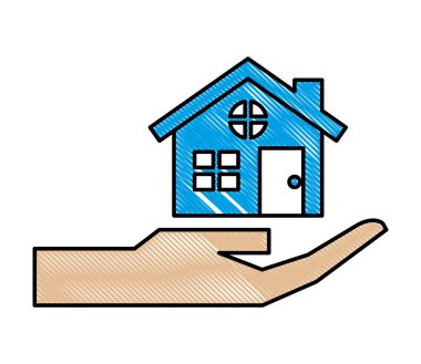 ev bina simgesi ile el