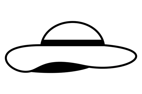 Accesorio sombrero sobre fondo blanco — Vector de stock