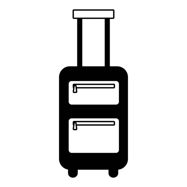 Suitcase handle and wheels accessory — Stock Vector