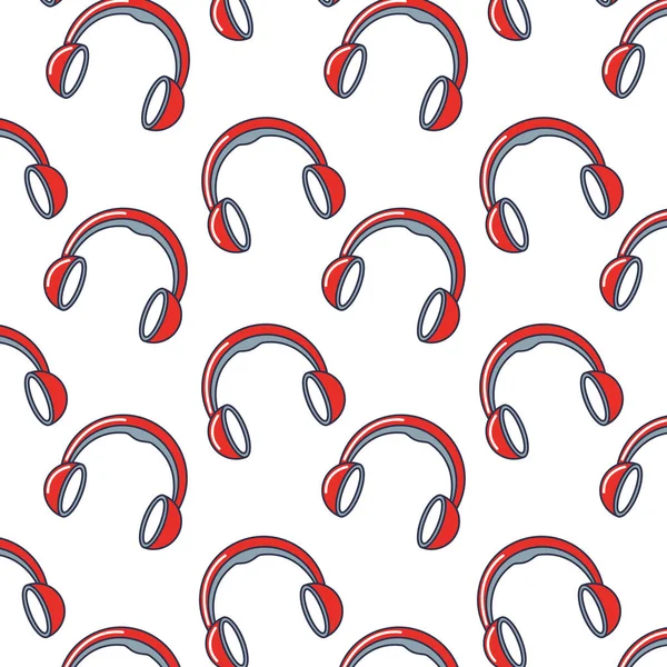 Auriculares sonido dispositivo de música gadgets patrón — Archivo Imágenes Vectoriales
