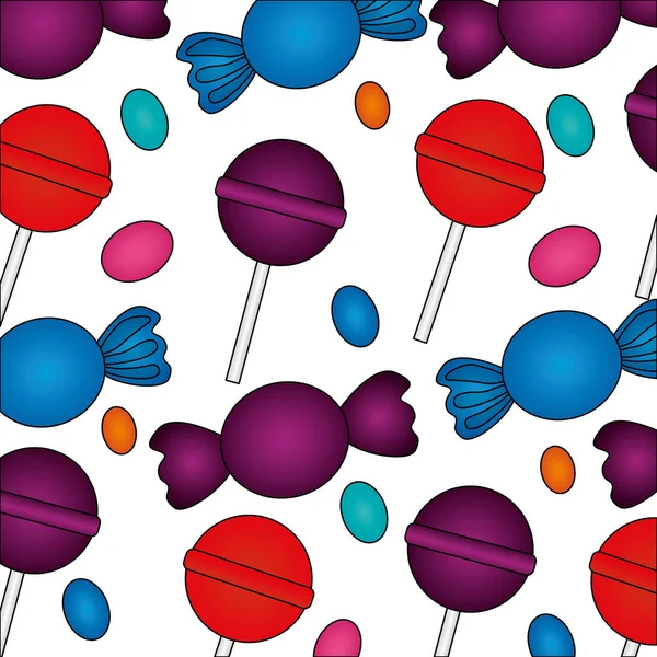 Bonbons sucrés icône modèle — Image vectorielle