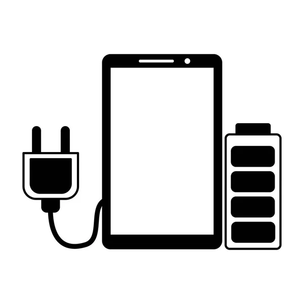 Batterie de câble de prise smartphone — Image vectorielle