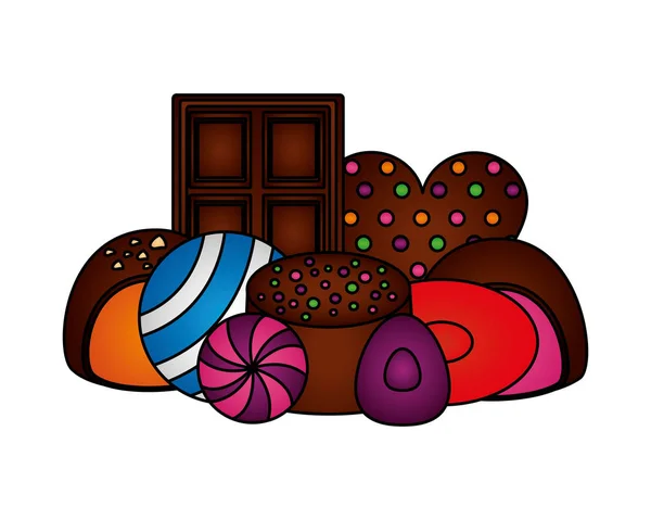 Słodycze słodki kreskówka cukiernicze — Wektor stockowy