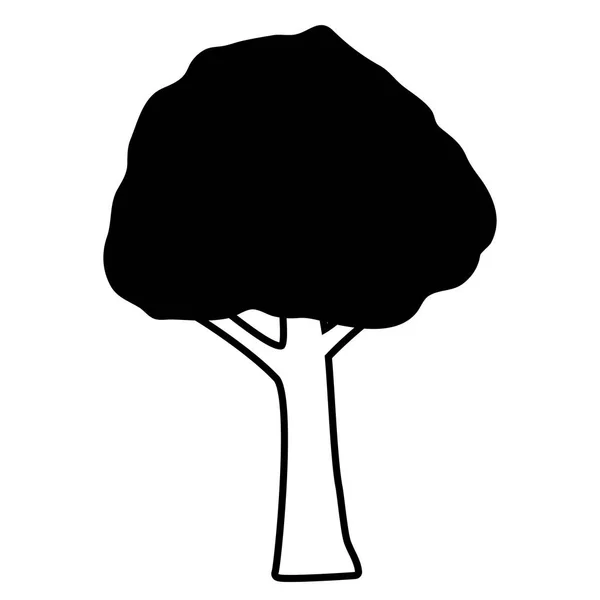 Дерево лісова рослина на білому тлі — стоковий вектор