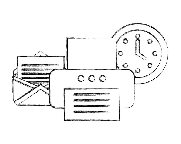 Электронные часы для принтера — стоковый вектор
