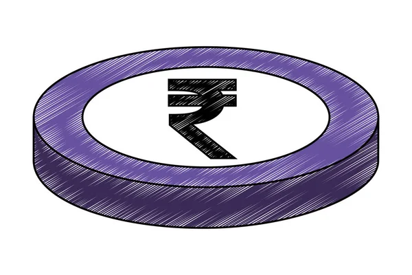 Isometrisches Symbol für Kryptogeld — Stockvektor
