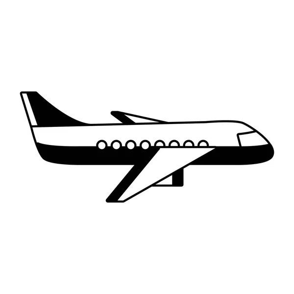 Viajes en avión sobre fondo blanco — Vector de stock