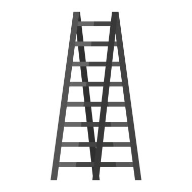 Ahşap merdiven izole simge