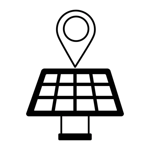 Navegación puntero panel solar vector ilustración — Vector de stock