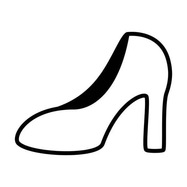Sepatu hak tinggi pada latar belakang putih - Stok Vektor